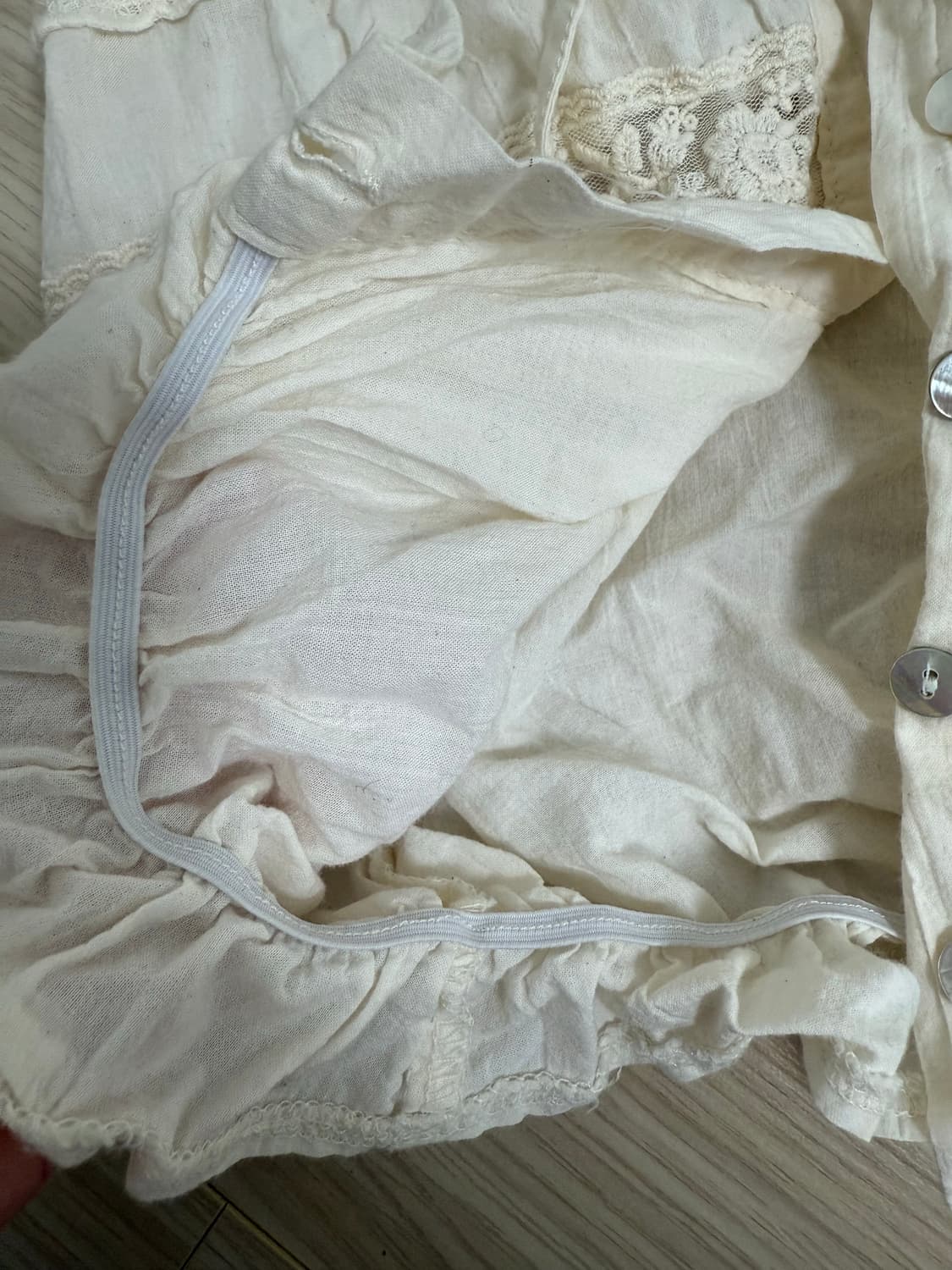 모리걸 아이보리 슬리브리스 상품이미지6