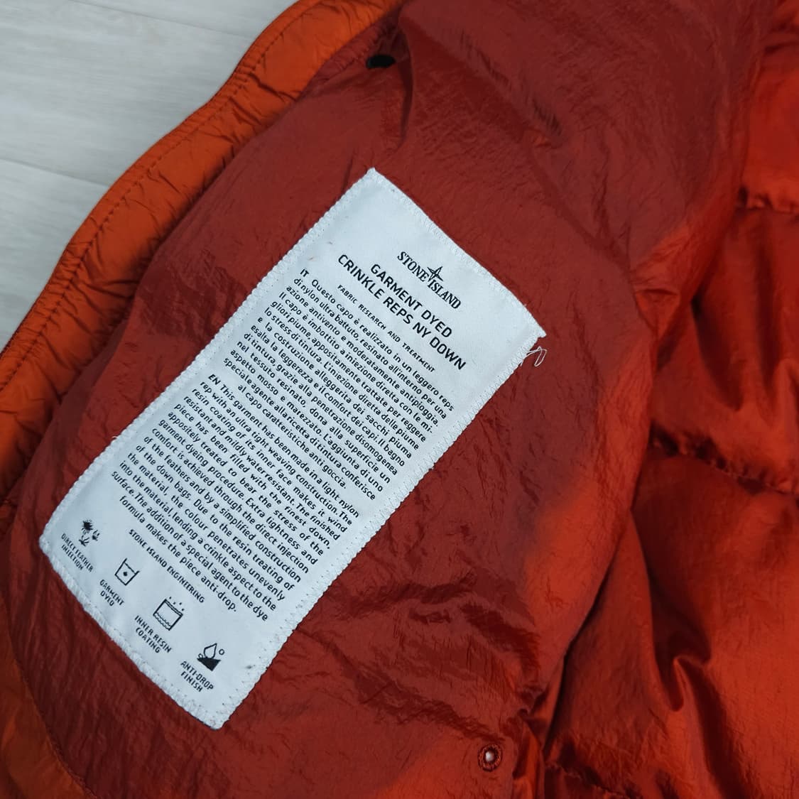스톤아일랜드 가먼트다이드 크링클랩스 패딩 90 상품이미지5