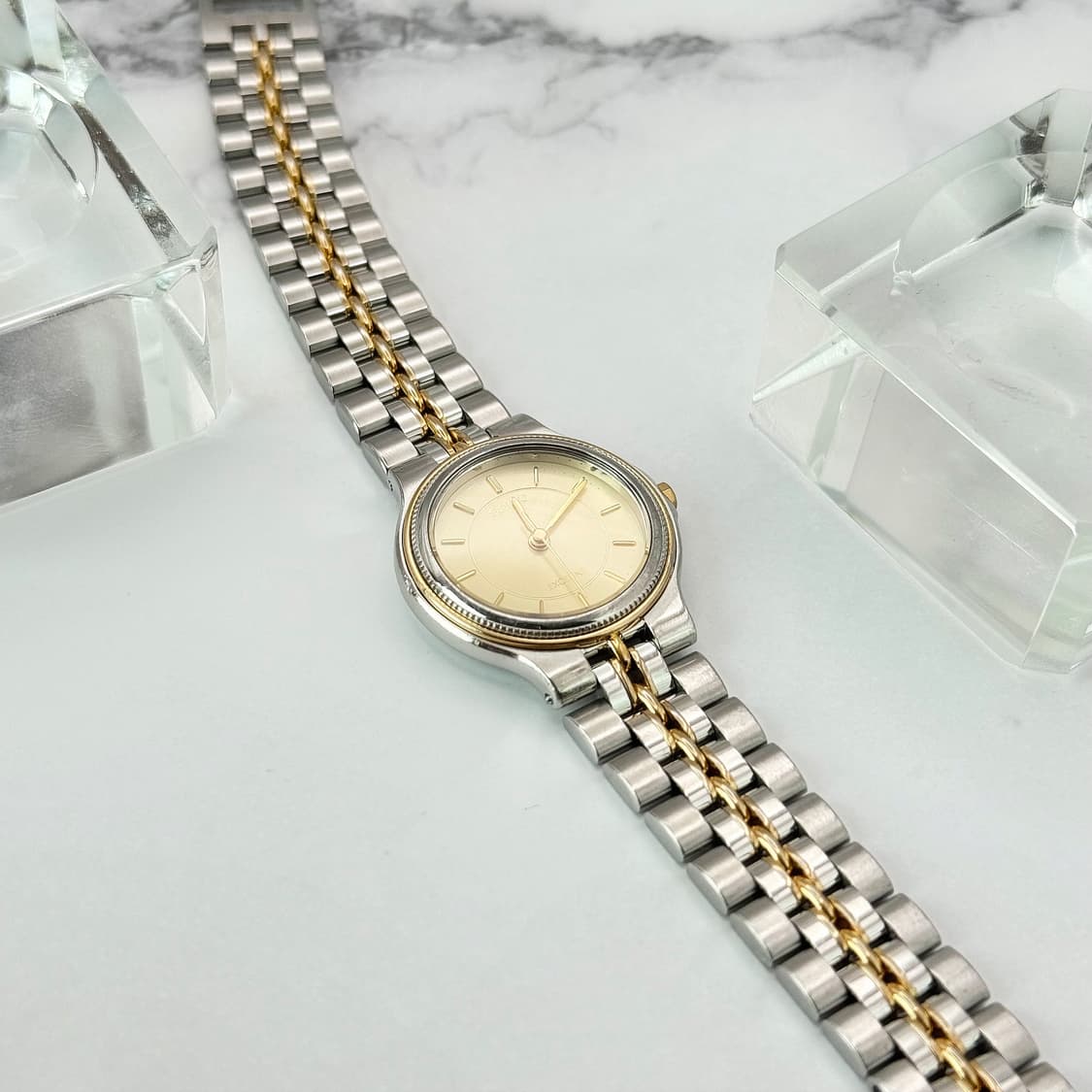90s00s 빈티지 세이코 엑설린 투톤 콤비 드레스 워치 상품이미지6