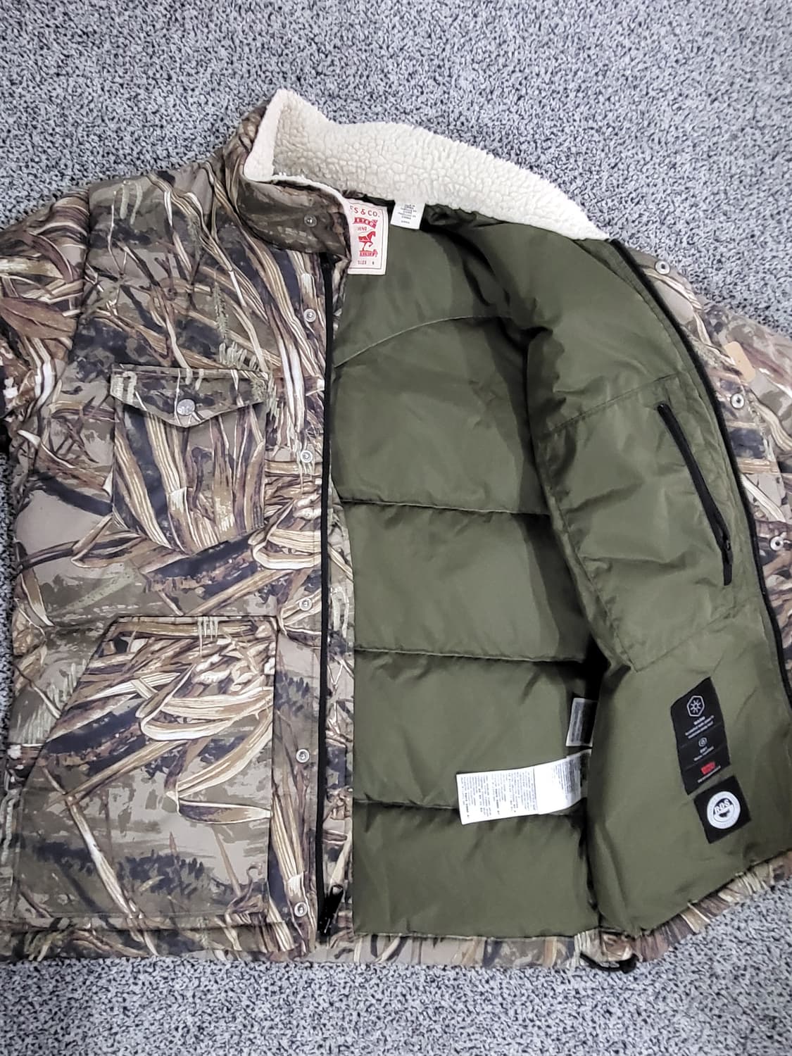 리바이스 카모 패딩 점퍼 상품이미지4