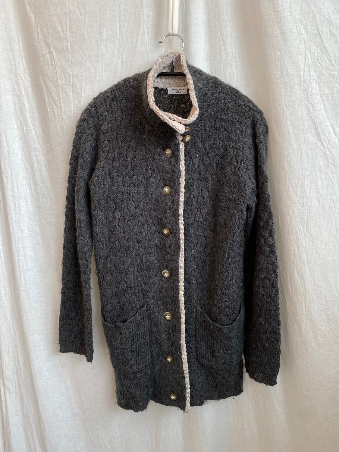 MAMAIKUKO DE PARIS 울혼방 가디건(M) 상품이미지5