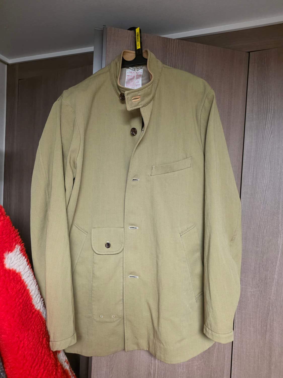 NICENESS IRWIN 면/대마 레더 트림 자켓 M
 상품이미지3