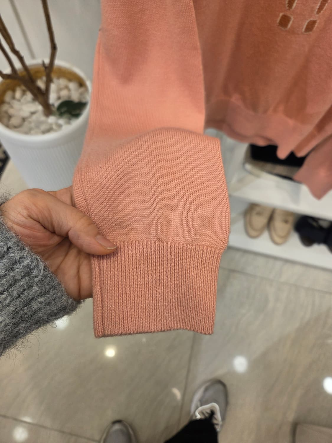 앤더슨벨 핑크 플라밍고 니트 티 상품이미지4