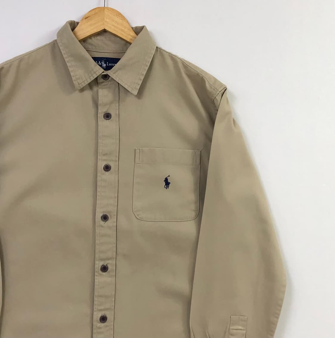 L 폴로 솔리드코튼 셔츠 상품이미지1