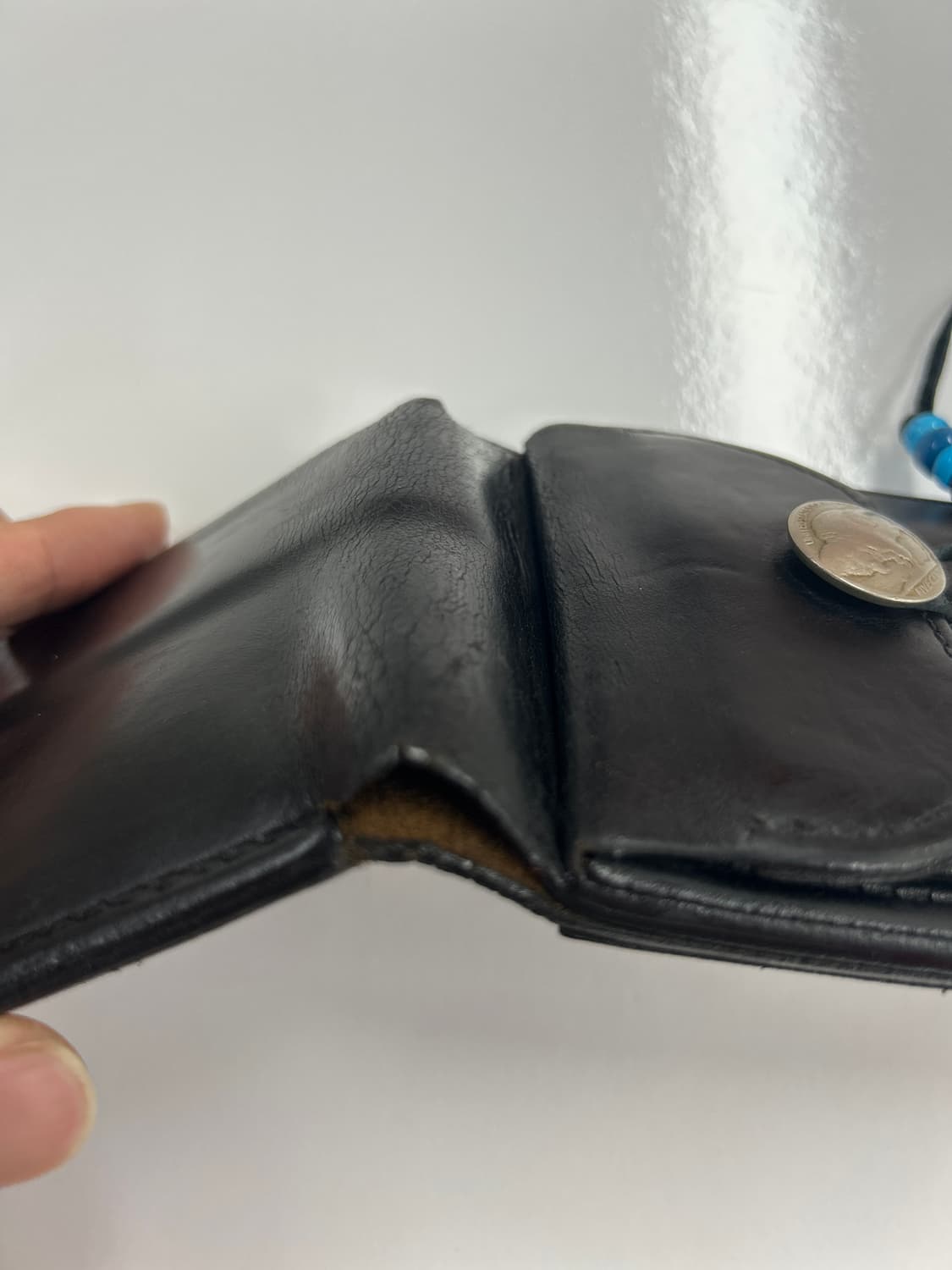 goros 고로스 새들레더 블랙 콘초 반지갑 상품이미지9