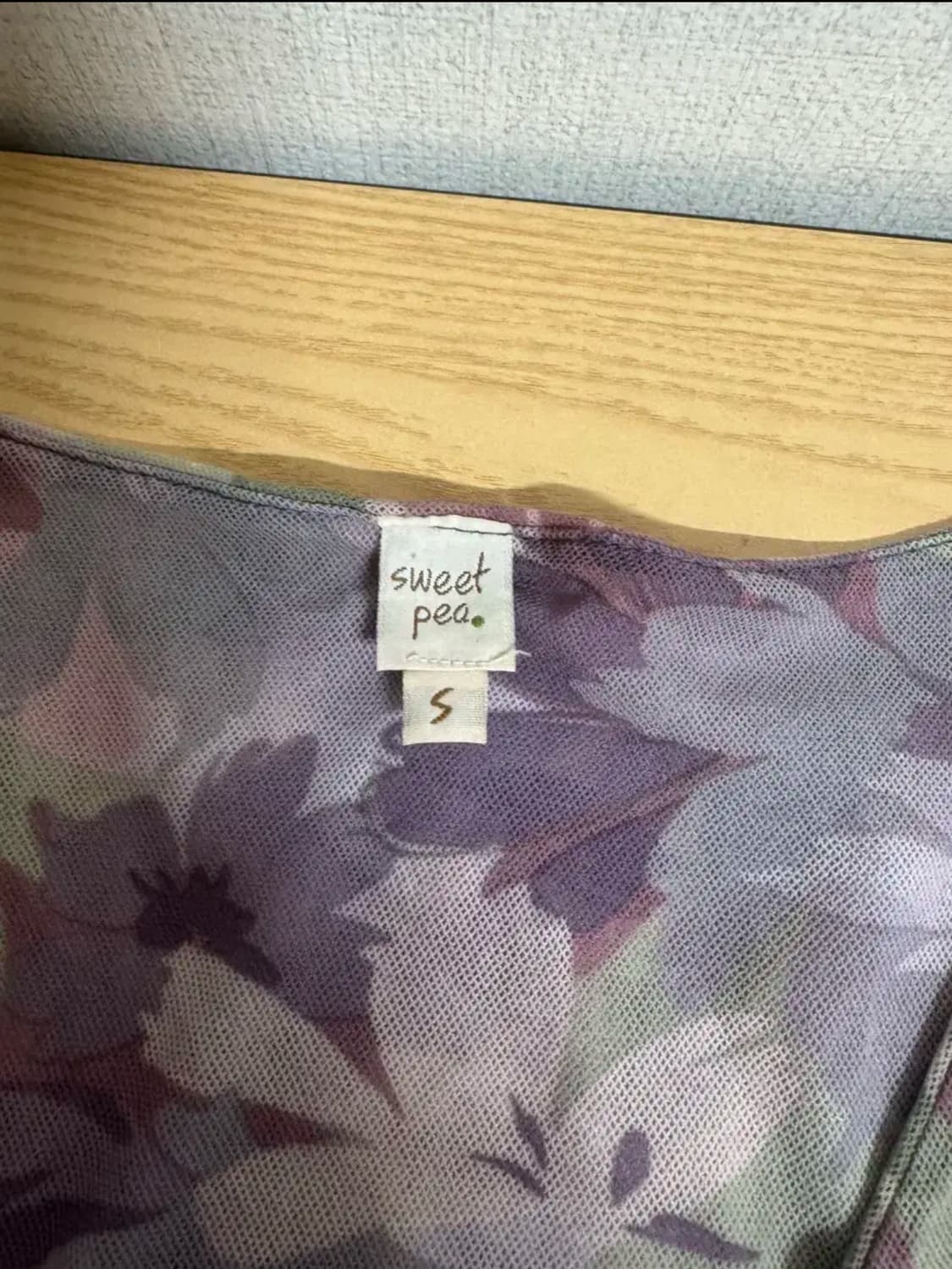 Sweet Pea 플로럴 메쉬 리본 블라우스 상품이미지3