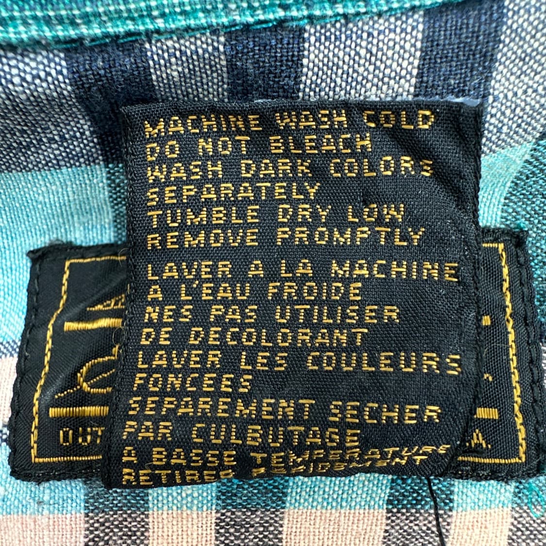 에디바우어 빈티지 마드라스 체크 반팔 셔츠 그린 M  상품이미지7