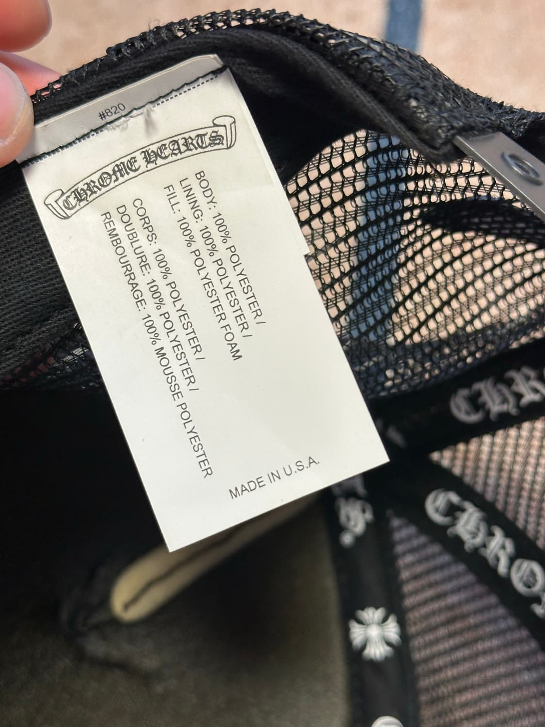 크롬하츠 (Chrome Hearts) 멀티 크로스 세메터리 메쉬캡 상품이미지5