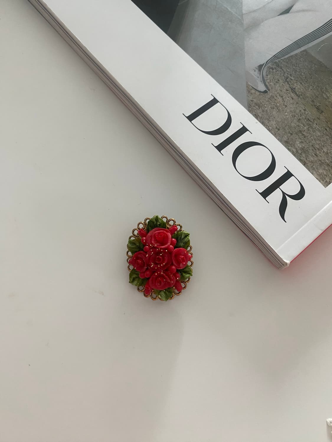 빈티지 로즈 장미 브로치 상품이미지1