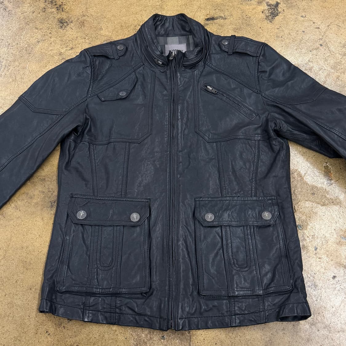 [정품/L] 톰보이 블랙 가죽 자켓 b18 상품이미지3