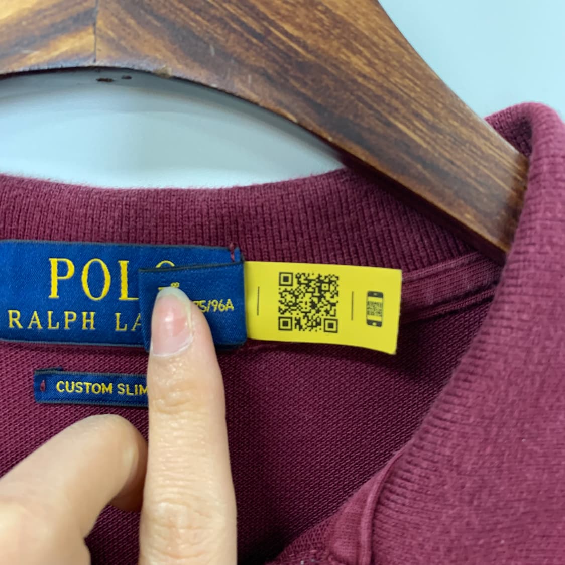 폴로 랄프로렌 버건디 긴팔 카라 티셔츠 상품이미지5