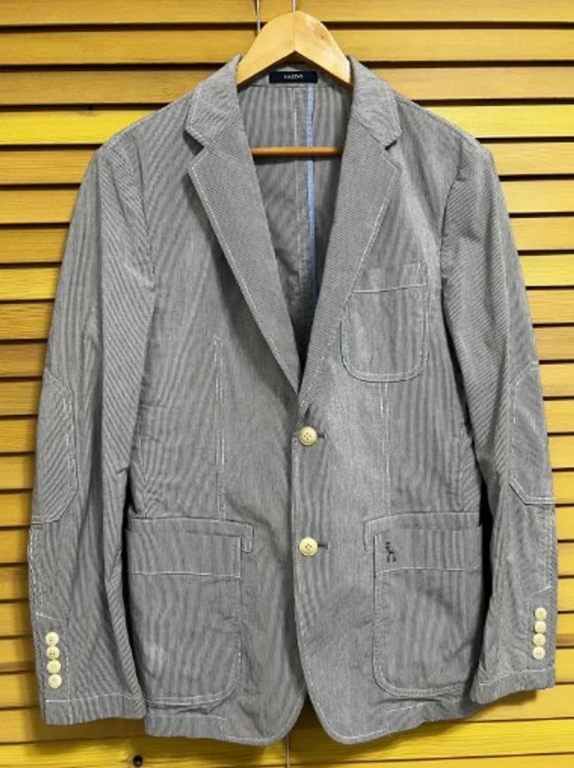 헤지스 남성 잔스트라이프코튼자켓 95 상품이미지2