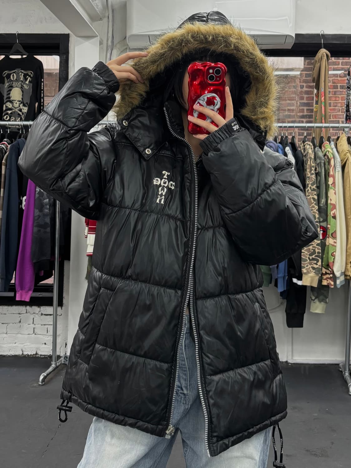 도그타운 블랙드래곤 퍼 후그 패딩 상품이미지1