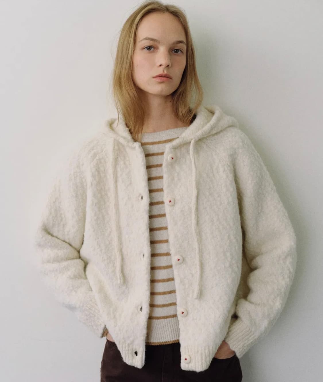 유라고 풀러피 후드 가디건 상품이미지1