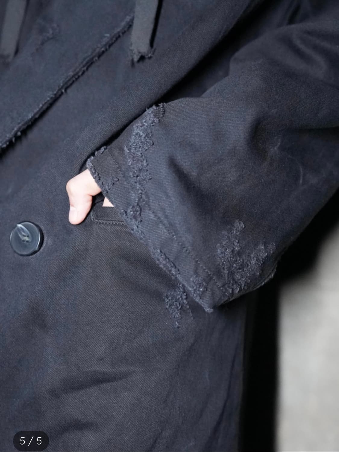 (새상품) 에모스탠스클럽 디스트레스드 데님 코트 2사이즈 상품이미지5