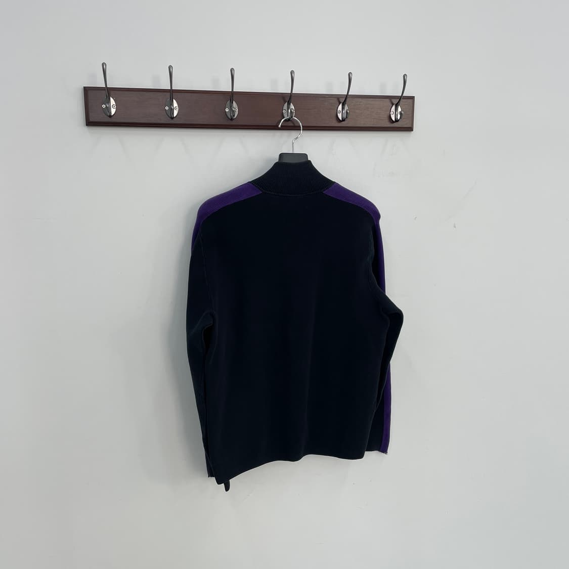 폴로 랄프로렌 블랙 퍼플 라인 하프넥 코튼 니트 상품이미지3