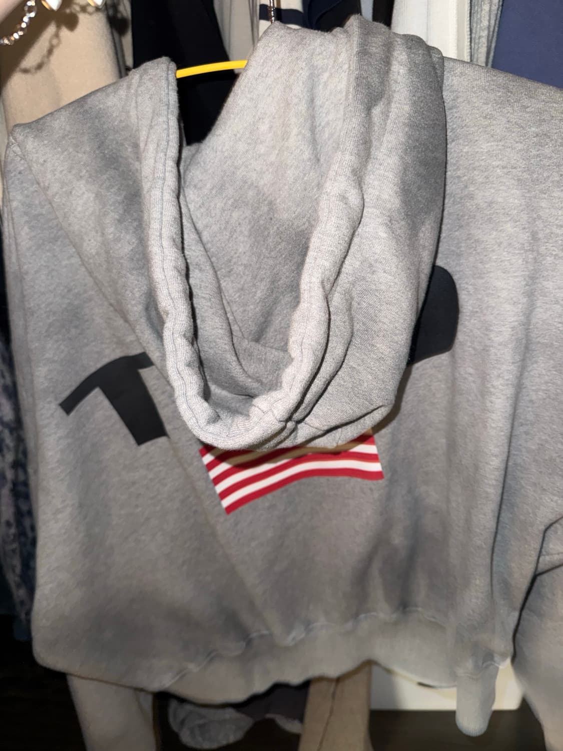 톰스벌스데이 TBD 월드로고 스프레이 후드집업 그레이 상품이미지3