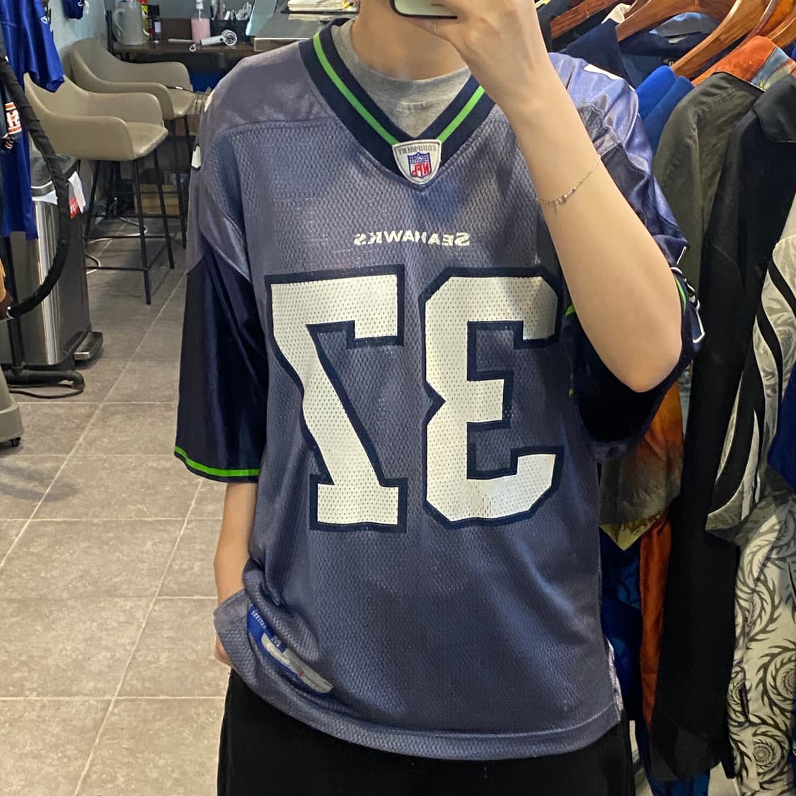 [NO.9] NFL 풋볼 져지 반팔티 그레이 상품이미지1