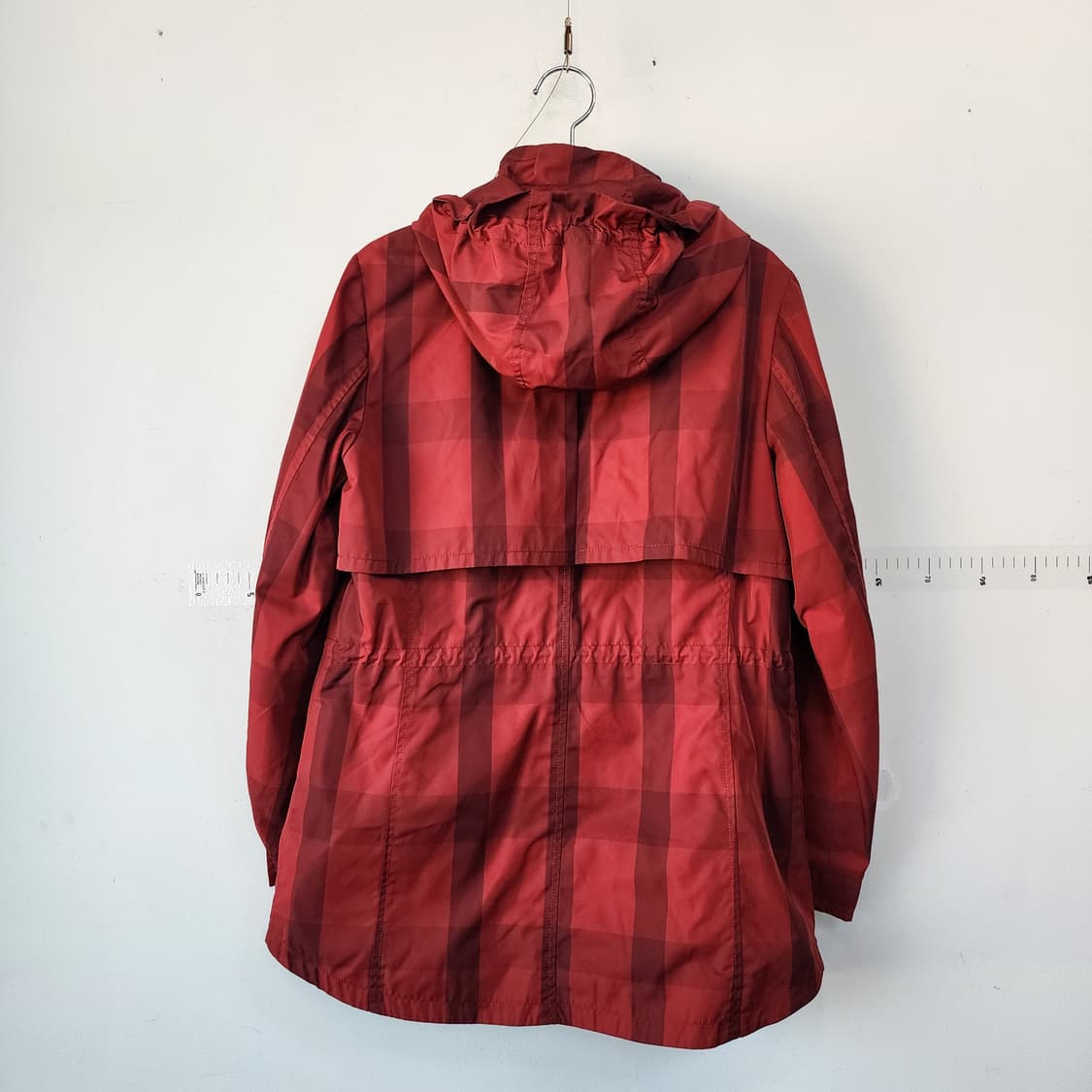 닥스 레드 체크 후드 바람막이 상품이미지3