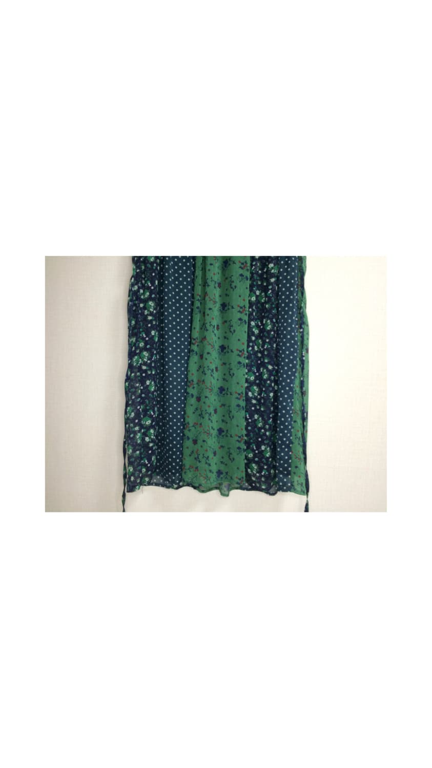 빈티지 그린 플라워 에스닉 패치 반팔 원피스 상품이미지3