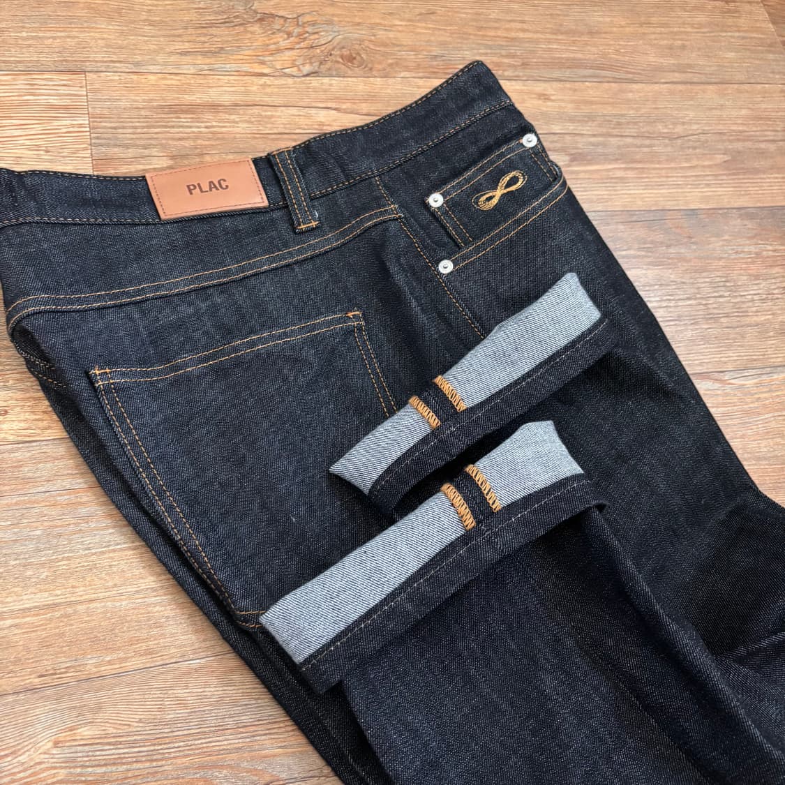 플랙 36 스판 크롭 밀란 루즈 테이퍼드 청바지 데님 새제품급 상품이미지2