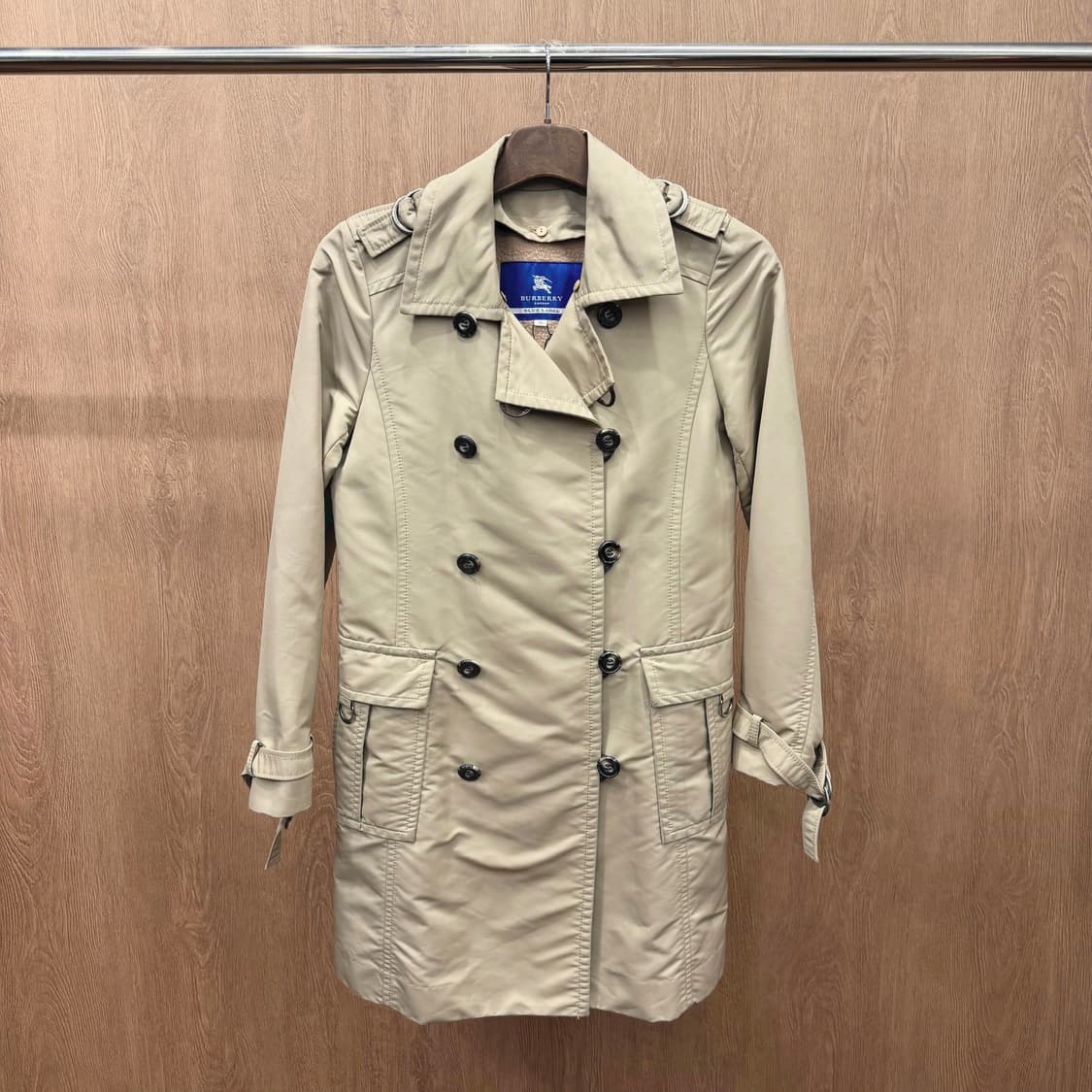 버버리 블루라벨 트렌치 코트 더블 버튼 벨트 디테일 베이지 상품이미지2