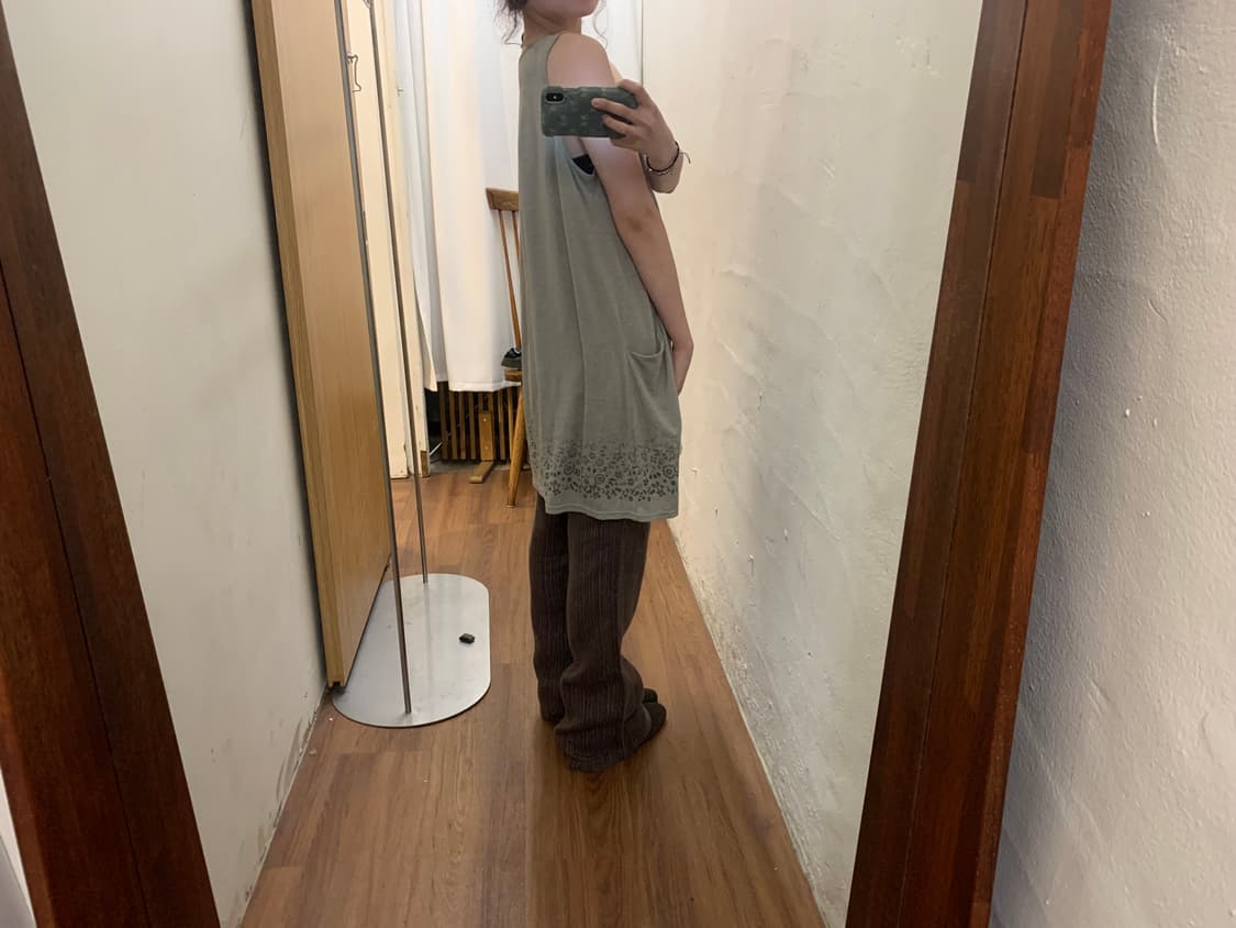 막스마라 위켄드 팬츠 멀티 스트라이프 패턴 더블 버튼 와이드핏 브라운  상품이미지2