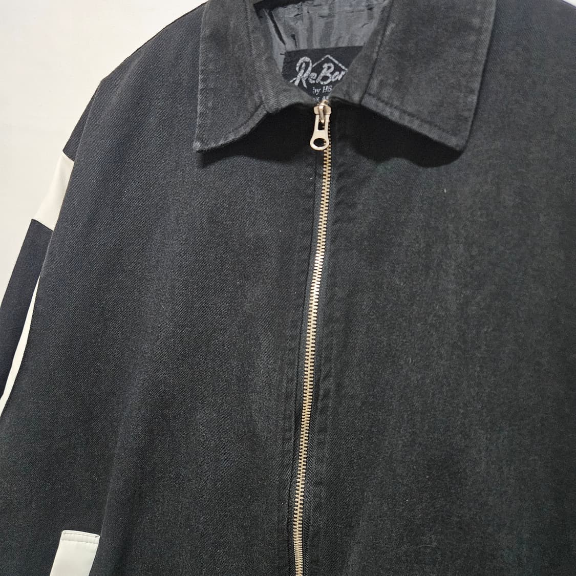 보세 빈티지 배색 데님 바시티 자켓 F 상품이미지2