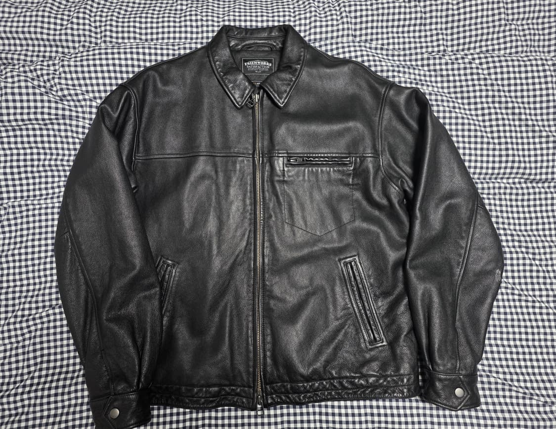 프리즘웍스 소가죽 자켓 블랙 XL 상품이미지1