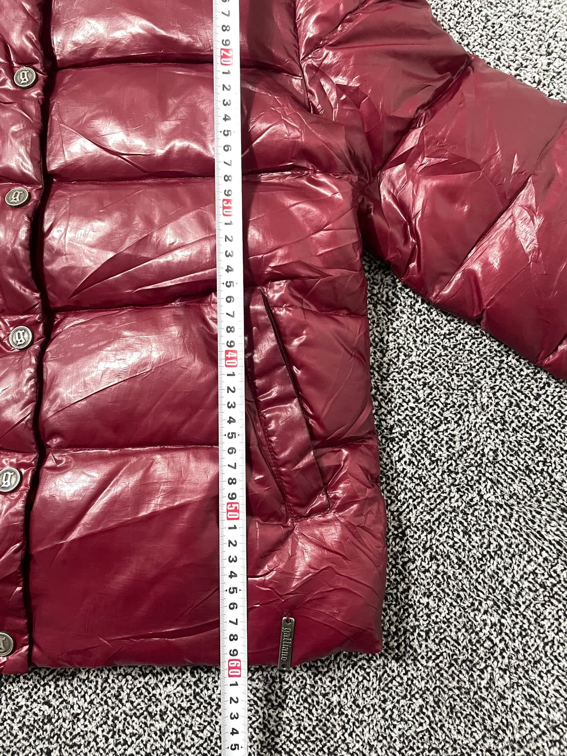 빈티지9. 존 갈리아노 (galliano) 다운 패딩 와인 일본빈티지 상품이미지8