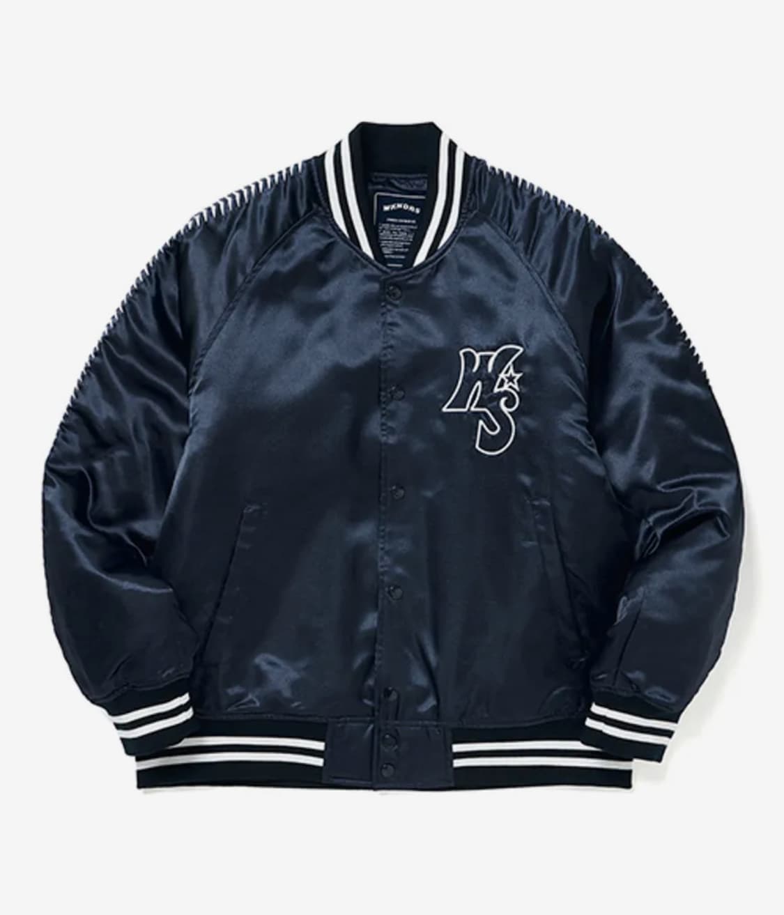 WKNDRS 위캔더스 바시티 자켓 W SATIN JK (NAVY) M 상품이미지1