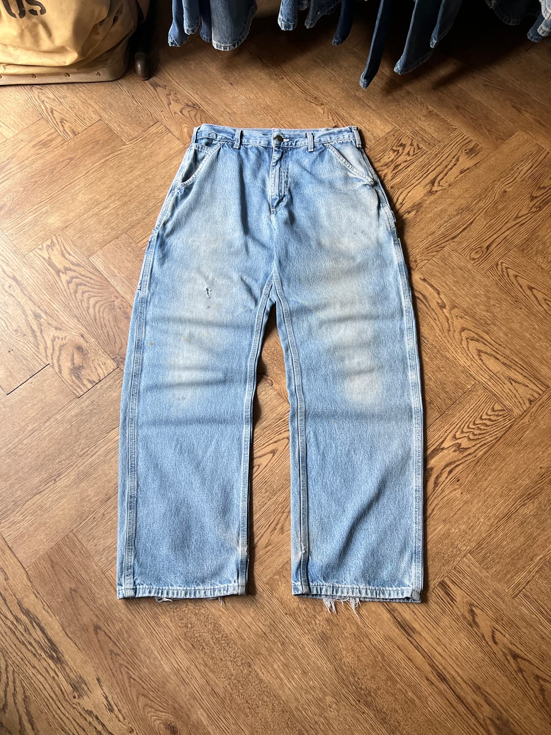 [32]칼하트 USA 빈티지 워싱 싱글니 카펜터 워크 데님 팬츠 상품이미지2