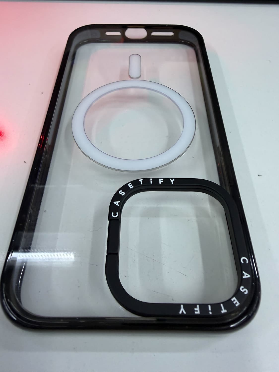 케이스티파이 15프로맥스 링스탠드 투명케이스 새것 상품이미지3