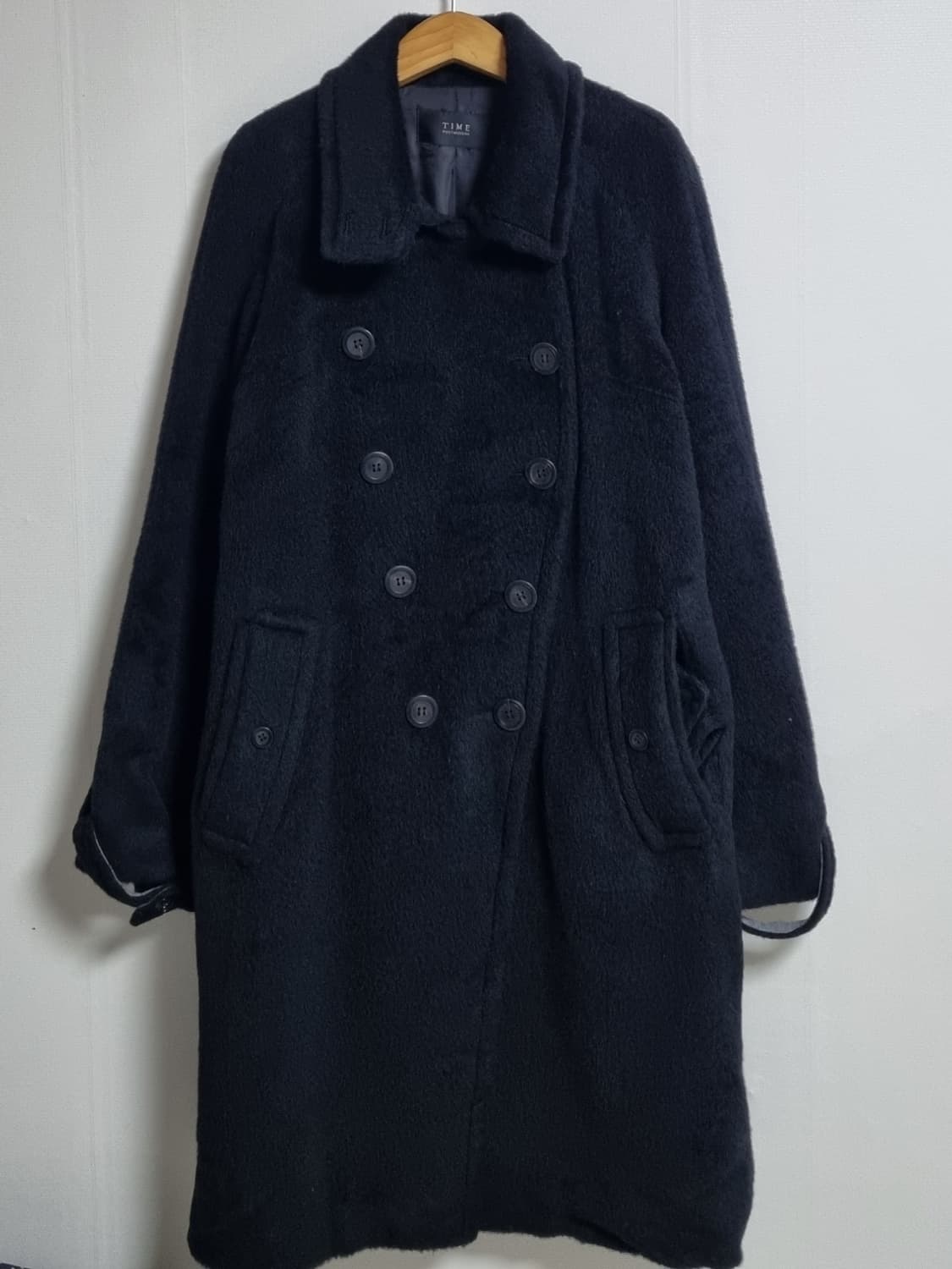 S (55) 한섬 TIME 타임 알파카100% 블랙 코트  상품이미지2