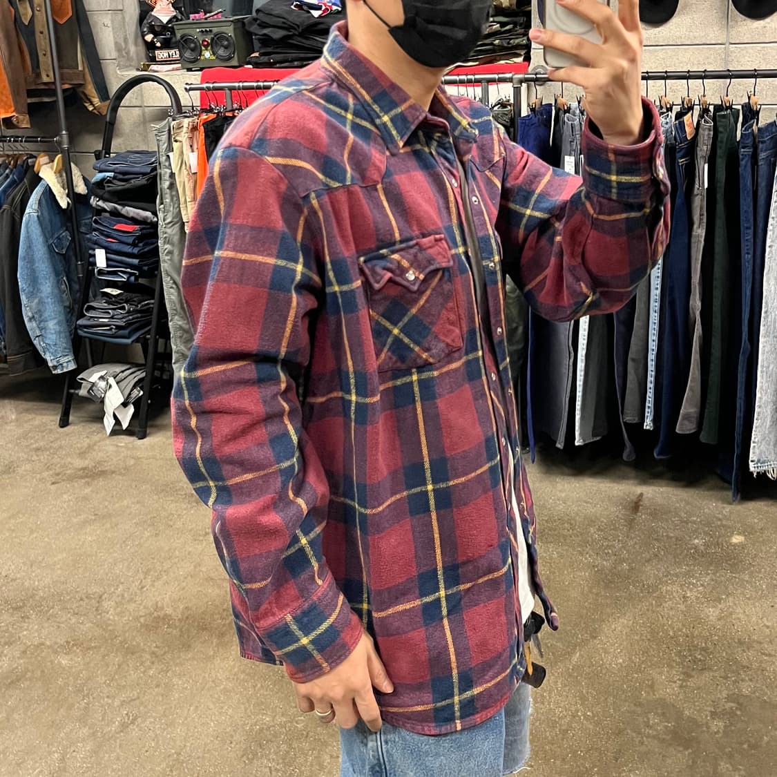빈티지 헤비 코튼 플란넬 셔츠 (110) 상품이미지6