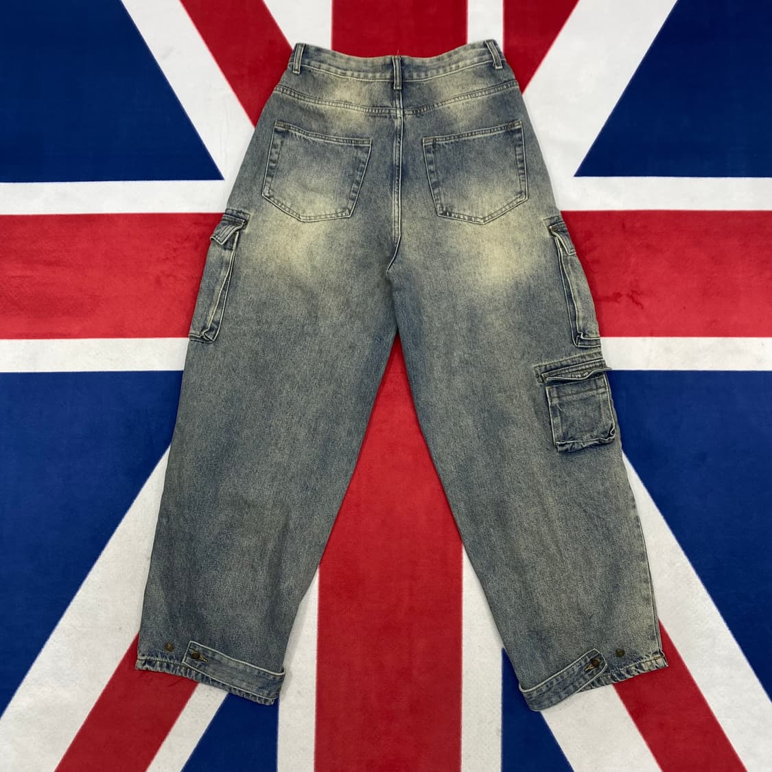 빈티지 데님 멀티카고팬츠 S  상품이미지4