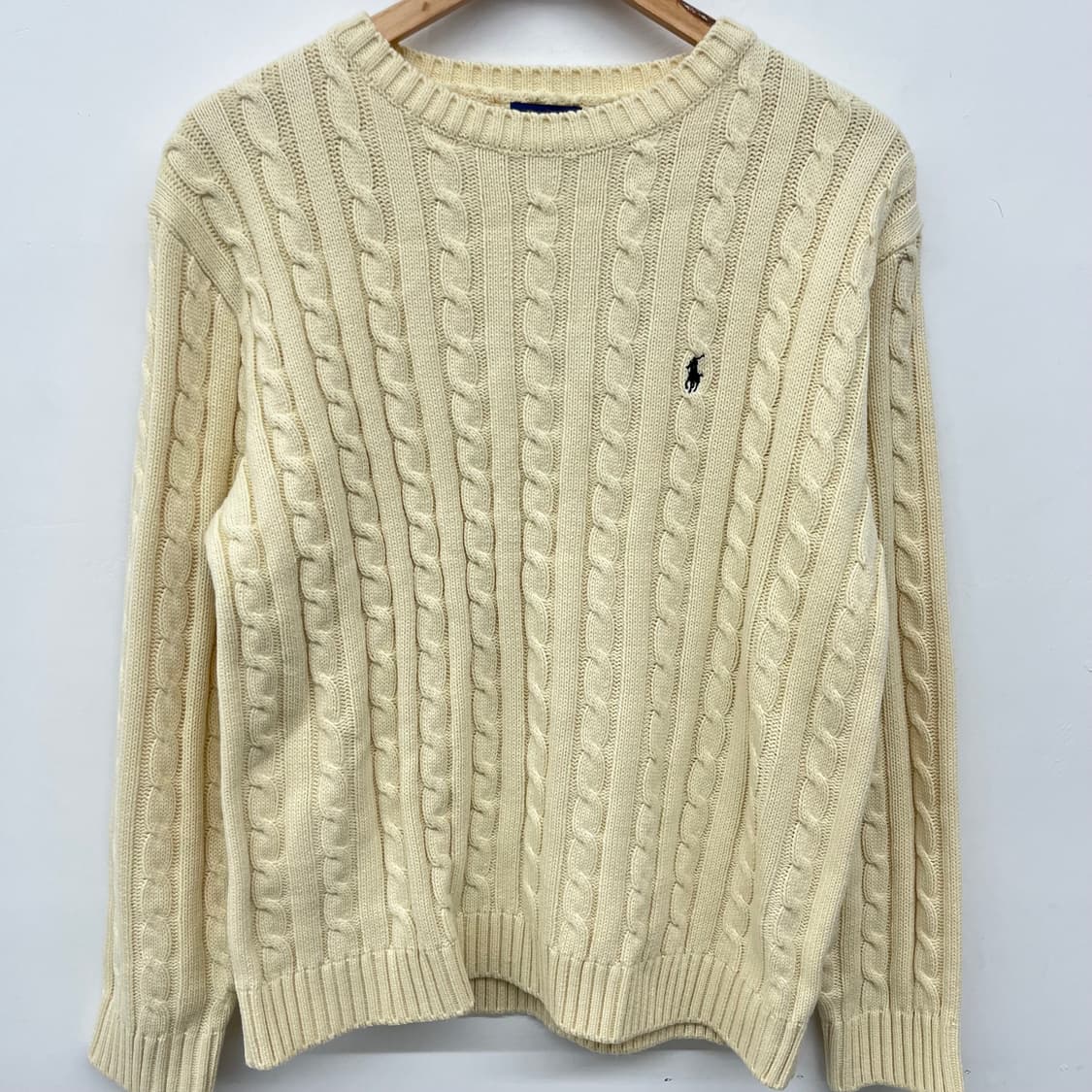 폴로 랄프로렌 아이보리 케이블 니트 여L 상품이미지2