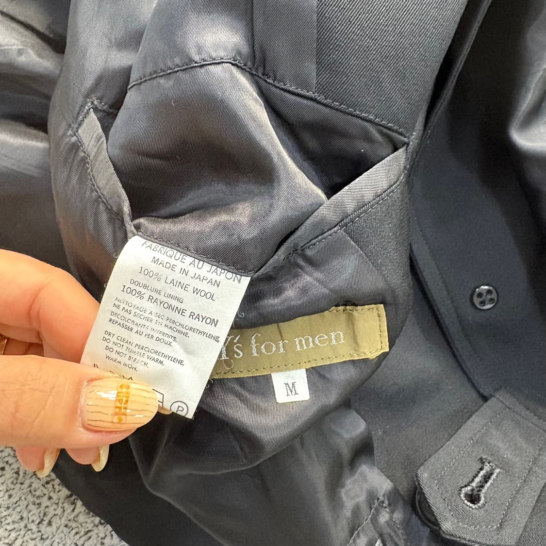 M 요지야마모토 울 롱 가디건 자켓 코트 0407J 상품이미지8