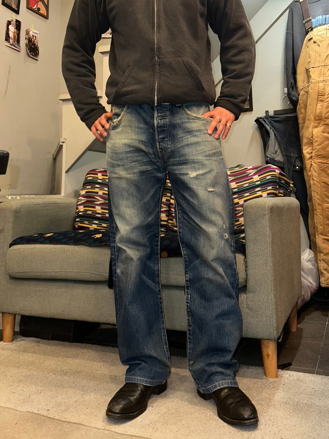 00’s Levi’s 501 Mexico denim washed pant 상품이미지1