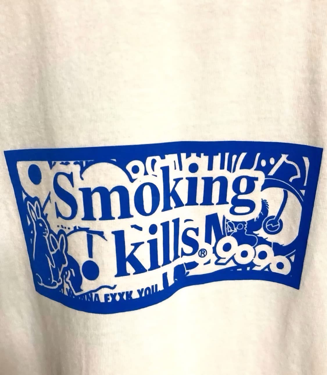 9090 smoking girls 화이트 티셔츠 상품이미지3