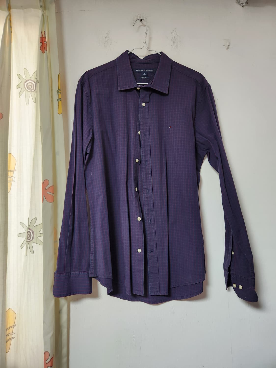 타미힐피거 체크 긴팔 셔츠 남방  M  커스텀핏 상품이미지1