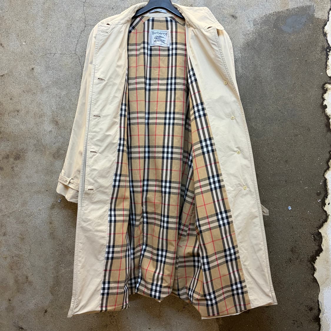 90s 미국 빈티지 버버리 봄 트렌치 코트 상품이미지4