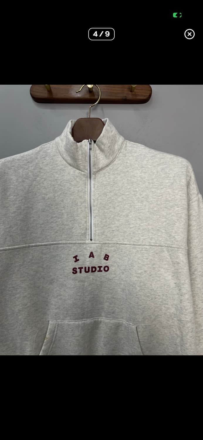 아이앱 스튜디오 오트밀 버건디 하프집업 A3544 상품이미지3