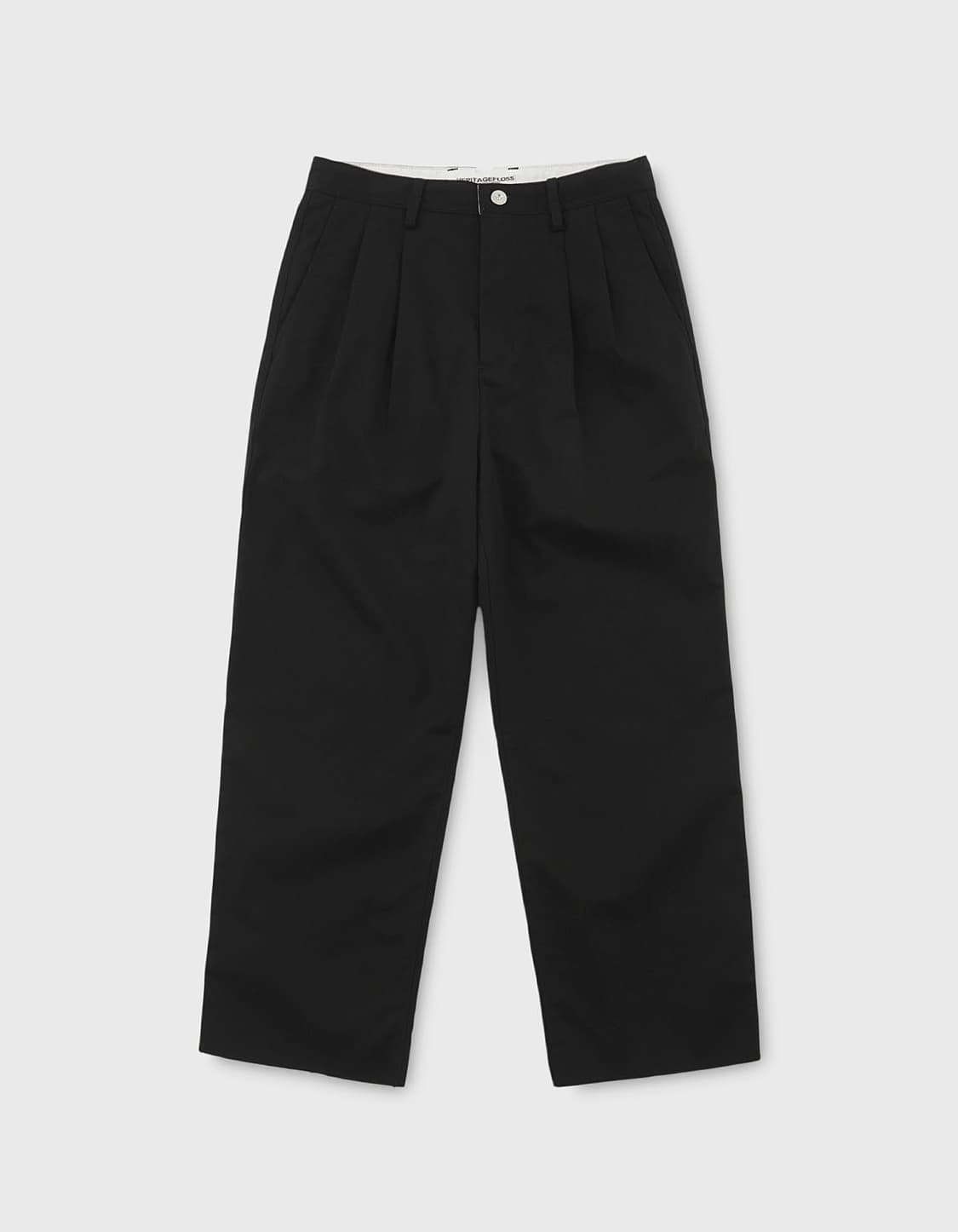 row cut chino pants black 해리티지 플로스 상품이미지1