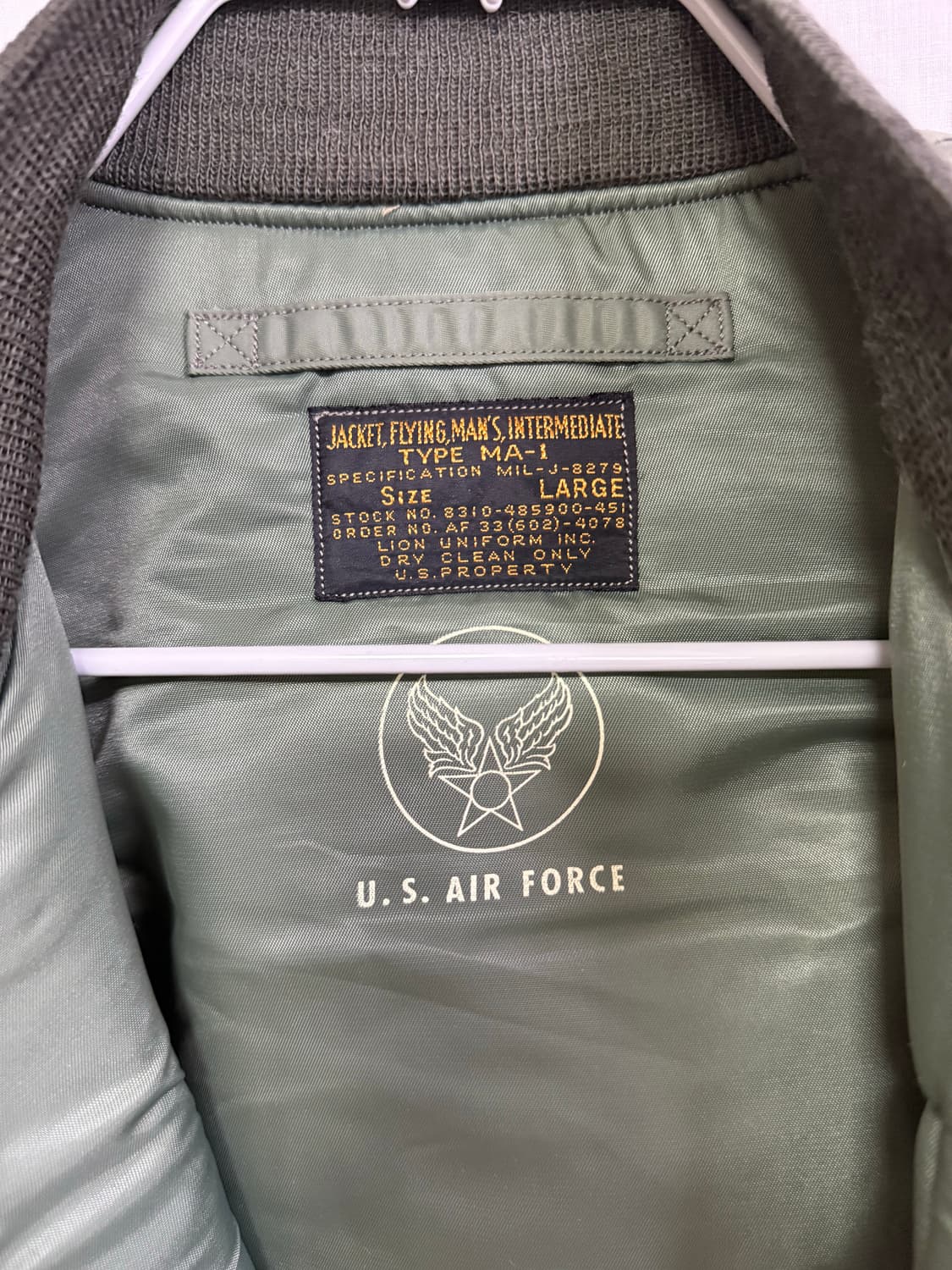 버즈릭슨 ma-1 플라이트 자켓 (buzz ricksons) 상품이미지9