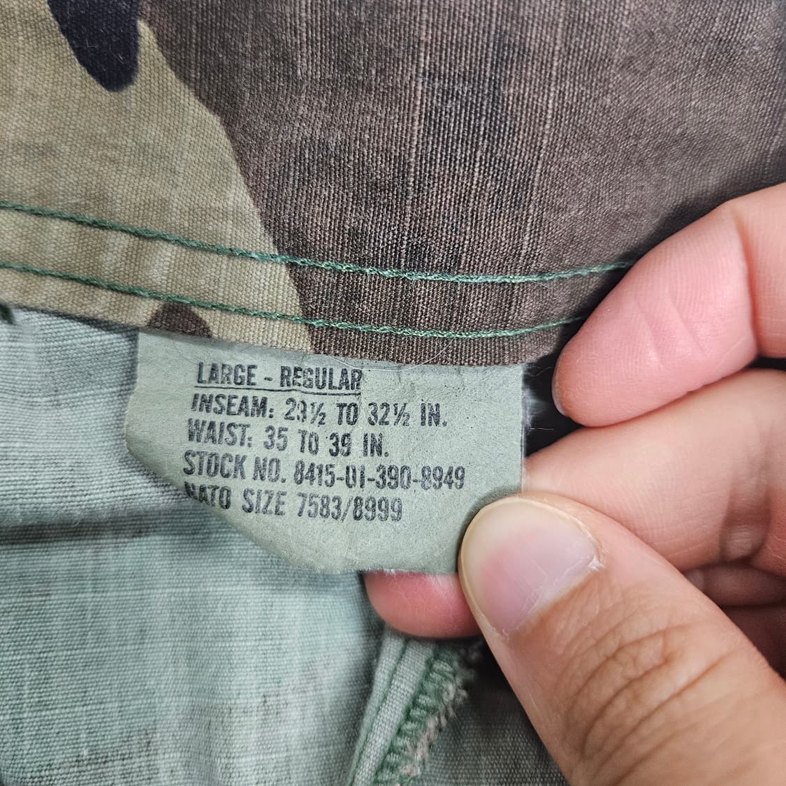 00s 미군 우드랜드 BDU 립스탑 팬츠 L R 상품이미지8