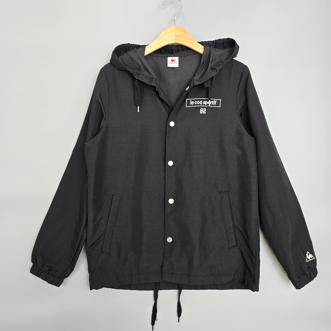 르꼬끄 스포르티브 바람막이 후드 자켓 블랙 90(S) 상품이미지1