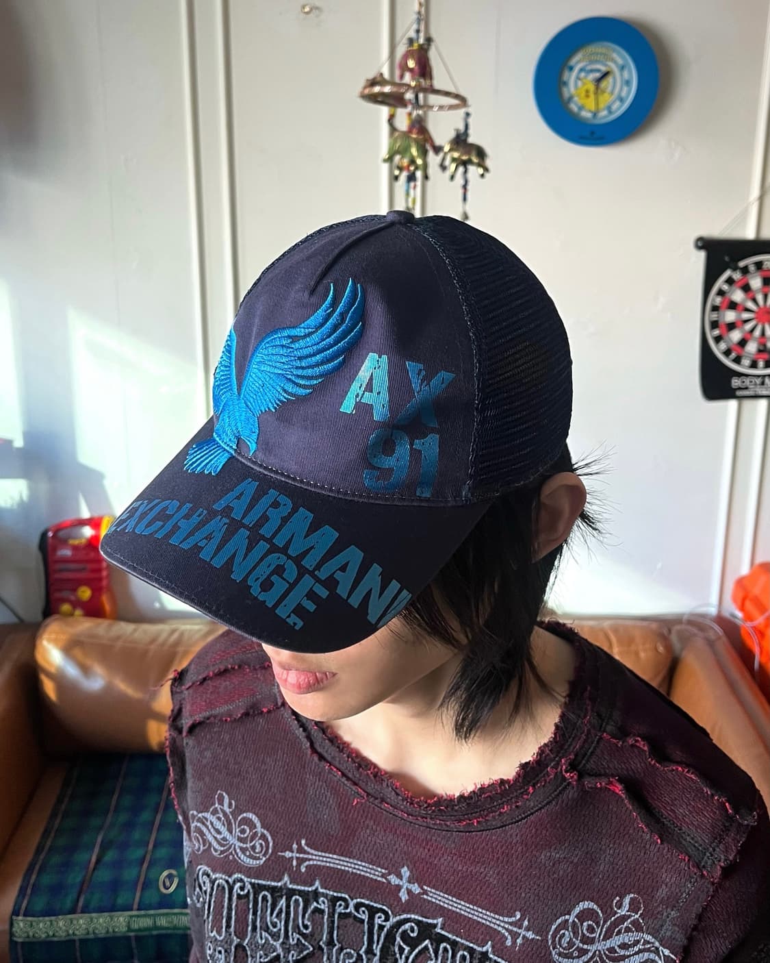 Armani Exchange Eagle Embroidery Cap 상품이미지2