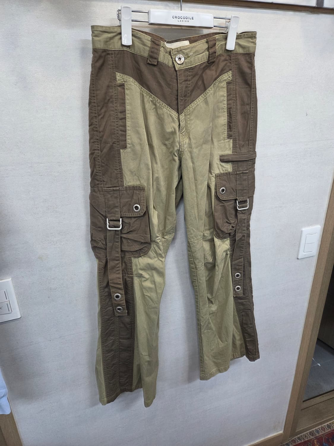 빈티지 I.d 진스 투톤 디테일 카고 부츠컷팬츠 L 대략 30 상품이미지4