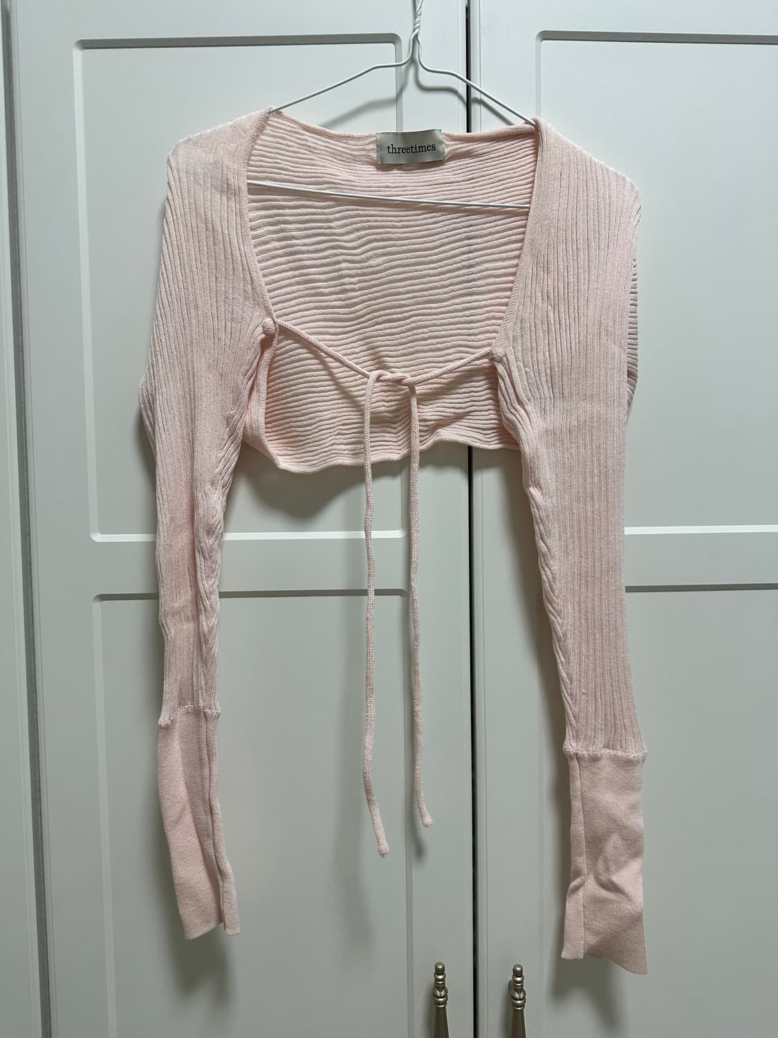 쓰리타임즈 릿볼레로 핑크 + 스완쉬폰 스커트 핑크 s 세트 상품이미지3